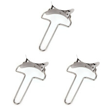 3Pcs Stainless Steel Dumpling Wrapper Cutter Pastry Dough Press Silver