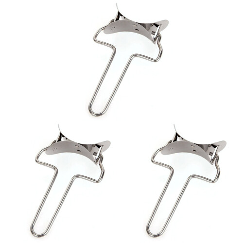 3Pcs Stainless Steel Dumpling Wrapper Cutter Pastry Dough Press Silver