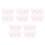 500Pcs Compact Pink Plastic Eyelash Comb Makeup Brush 1