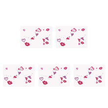 5Pièces Déco PVC Stickers Paillettes Saint-Valentin
