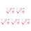 5Pièces Déco PVC Stickers Paillettes Saint-Valentin 1