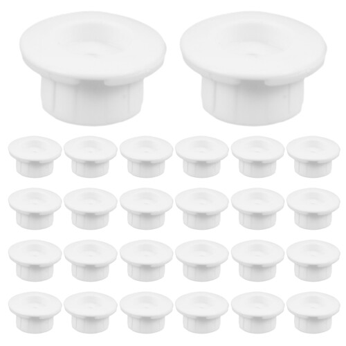 30Pcs Horizontal Blinds Plastic Bottom Rail Buttons White Cord Cover
