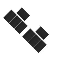 8Pcs Black Aluminum Engraving Blanks Rectangle Metal Tags for Craft