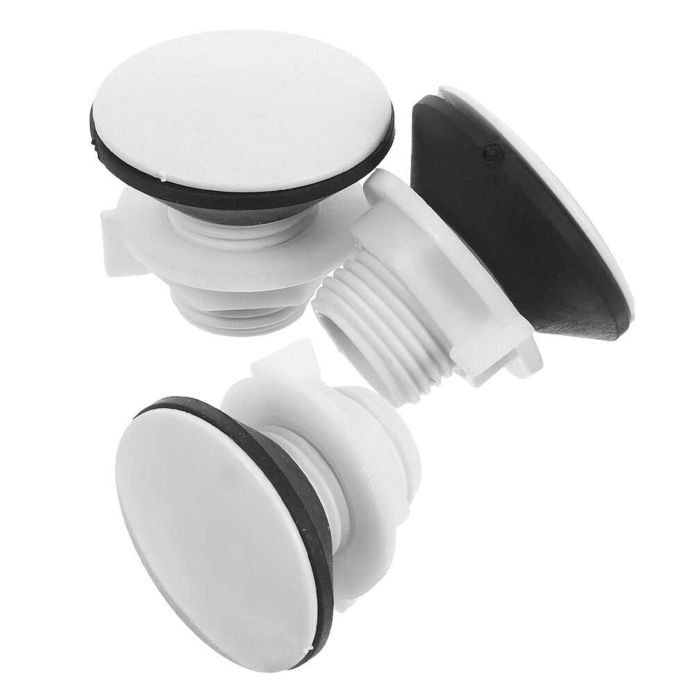 3Pcs Durable White Toilet Tank Fixing Screws And Gasket Repair Kit Abs 3751566619522