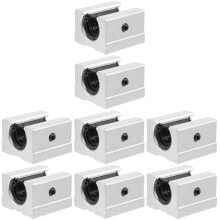 8Pièces Bloc Palier Linéaire Aluminium Argenté Pour Usage Extérieur