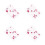 4Pièces Stickers PVC Multicolores Accessoires Fête 1