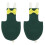 2Pcs Durable Diaper Flight Suit Protective Clothes Green 1