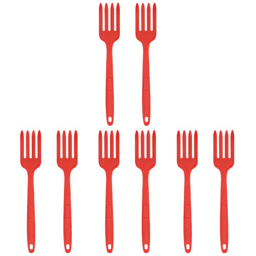 4 Count Silicone Fork Salad Mixing Forks Noodle Pasta Server Utensil