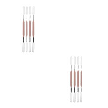 8Pcs Eyebrow Brush Eyelash Comb Stainless Steel Mascara Separator Pink