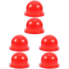 6Pcs Lightweight Red Warning Light Cover Durable Plastic Lamp Shell