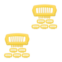 12Pcs Yellow Small Hairpin ABS Dog Pet Hair Barrettes for Kitten Puppy