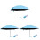 3Pcs Durable Sky Blue Foldable Umbrella with Portable Capsule Case 1