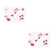 2Pièces Stickers Saint-Valentin Colorés En PVC Pour Fête