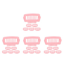 20Pcs Small Pink Pet Hair Clippers ABS Dog Puppy Cat Hair Barrettes