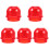 5Pcs Red Waterproof Warning Lamp Shells Durable Plastic Covers 1