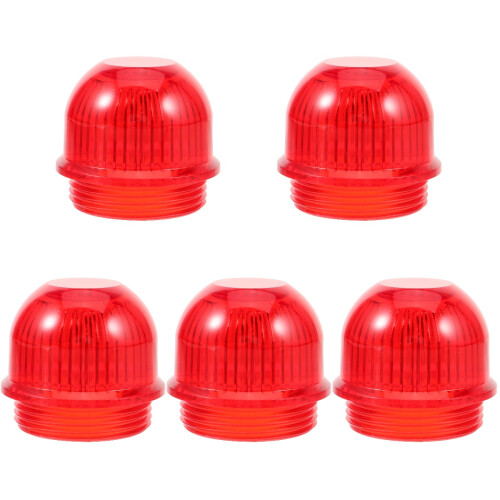 5Pcs Red Waterproof Warning Lamp Shells Durable Plastic Covers