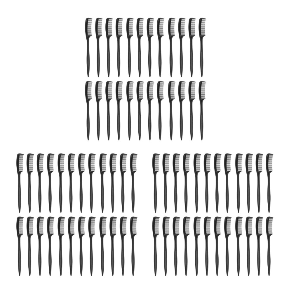 Black 300Pcs Reusable Eyelash Separator Comb Eyebrow Brush Travel Tool