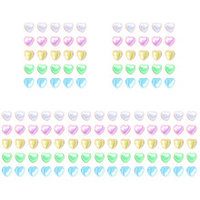 2500Pcs Multicolor Heart-Shaped Nail Art Charms Plastic DIY Manicure