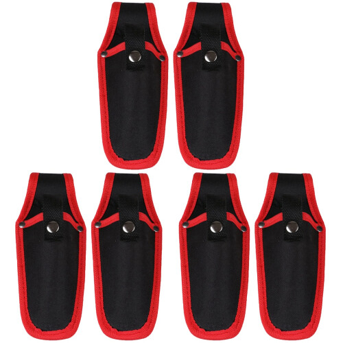 6Pcs Lightweight Canvas Garden Pruner Scissor Case Black Multiuse