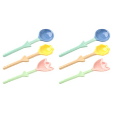 6 Pcs Dessert Spoons Cartoon Dessert Shape Spoon Home Tableware