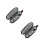 2Sets Silver Stainless Steel Picnic Tableware Set Portable Camping Kit 1