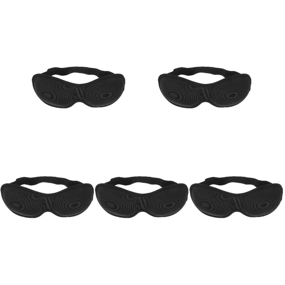 Artibetter Black 5Pcs Soft Memory Foam Sleep Masks Eye Covers For Sleeping