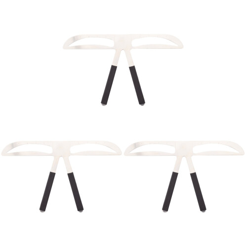 3Pcs Brow Stencils Eyebrow Ruler Tool Beige for Makeup Beginners
