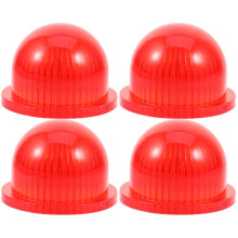 4Pcs Lightweight Plastic Red Warning Lamp Covers for Signal Lights