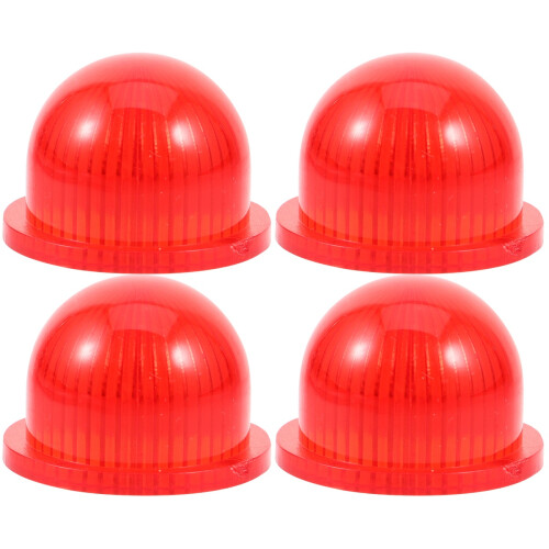 4Pcs Lightweight Plastic Red Warning Lamp Covers for Signal Lights