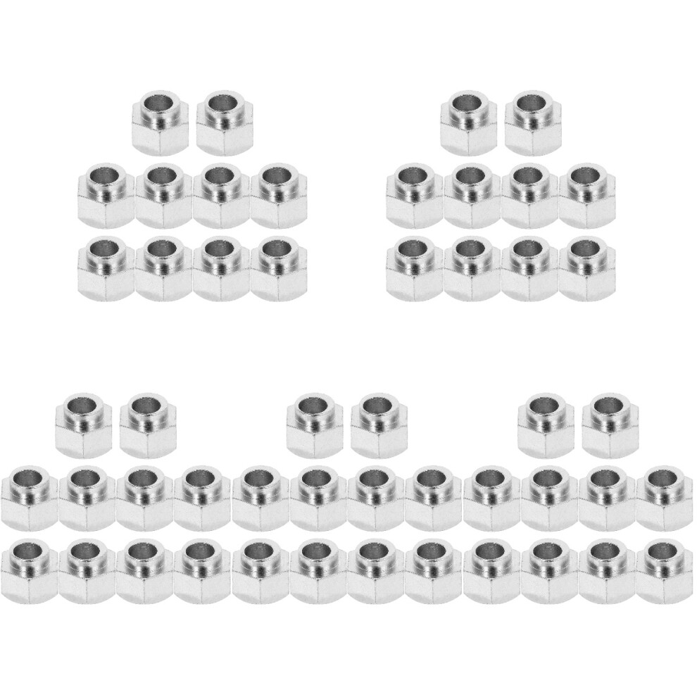 50Pcs Carbon Steel Hand Twists Nuts Silver 3D Printer Leveling Parts 3752152766026