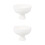 2Pcs Beige Ceramic High Base Dessert Bowls Multi-Use Serving Bowls 1