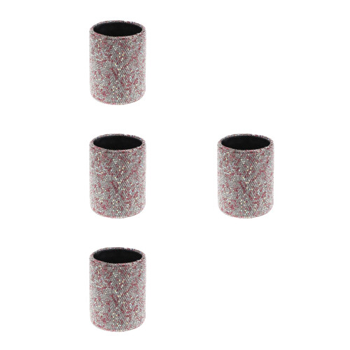 4Pcs PU Makeup Brush Holder Multi Glitter Organizer Pen Pencil Storage