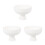 3Pcs Beige Ceramic Footed Pastry Bowl Table Decor Household Dessert 1
