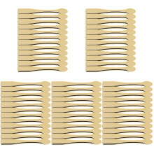 60Pcs Compact Cosmetic Spatulas Golden ABS Makeup Application Tools