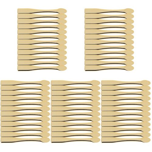 60Pcs Compact Cosmetic Spatulas Golden ABS Makeup Application Tools