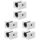 6Pcs Aluminum Linear Guide Rail Bearing Blocks Silver Slide Blocks 1