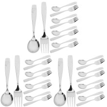15Sets Toddler Forks and Spoons Safe Rounded Tines Kids Eating Tools