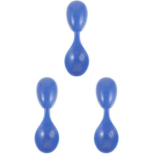 3Pcs Blue Rubber Portable Mini Spoons Soft Small Spoon for Home Use