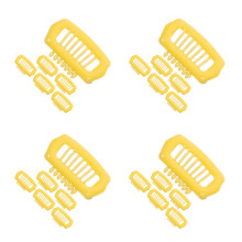 24Pcs Small Yellow Dog Hair Barrettes ABS Cute Pet Hair Accessories