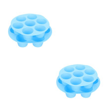 4Pcs Blue Silicone Muffin Cookie Molds 7-Holes Kitchen Baking Supplies
