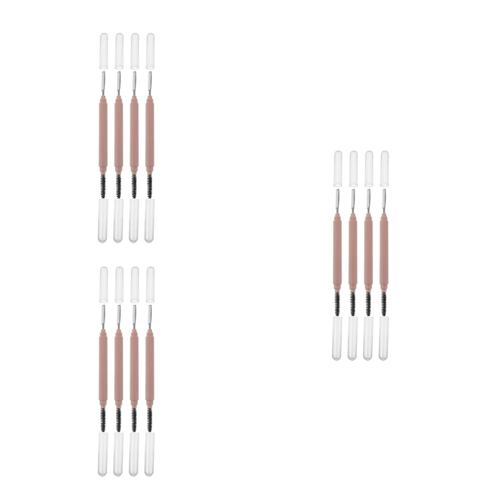 Aboofan Pink 12Pcs Metal Eyelash Comb And Mascara Brush Tool For Eyebrow Care