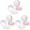 6Pcs Compact Pink Plastic Loose Powder Storage Case with Elastic Puff 1