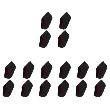 8Pairs Breathable Black Heel Support Cushions Anti-Slip Heel Sleeves