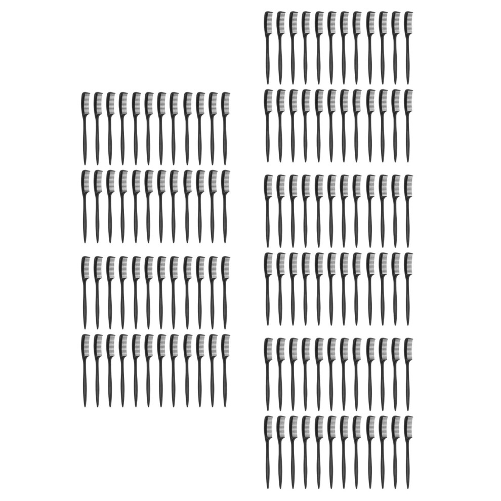 Totority Unisex Black 500Pcs Plastic Eyelash Comb Eyebrow Brush Reusable Beauty Tool