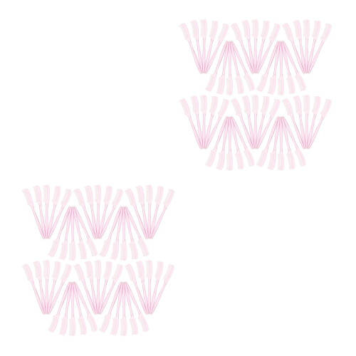 200Pcs Reusable Pink Mini Lash and Eyebrow Comb Portable Makeup Tool