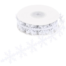 2Pcs White Decorative Ribbon Perfect for Holiday Crafts and Gift Bows