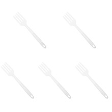 5Pcs Silicone Pasta Forks White Reusable Cooking Utensils for Home Use