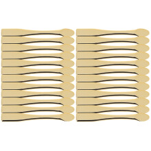 24Pcs Portable Golden ABS Facial Spatulas for Cream and Serum