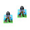 2Pcs Breathable Cotton Bathrobe Hooded Kids Absorbent Soft Multi Color 1
