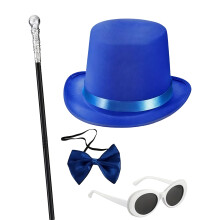 Elegant 4 Piece Prom Top Hats And Bows Tie Collection Fashion